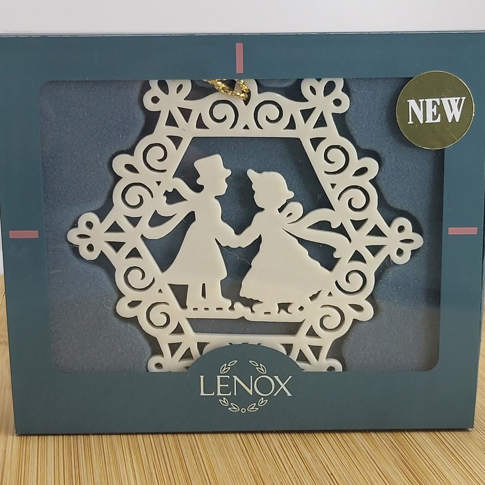 Lenox Victory Skaters Ornament in Original Box - Made in USA